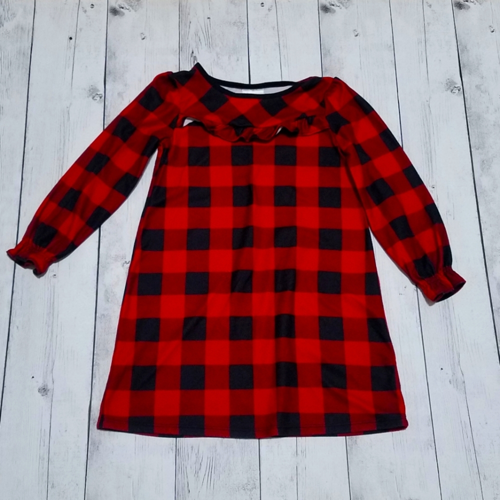 Wondershop Size 6 Red Buffalo checked Girls Nightgown